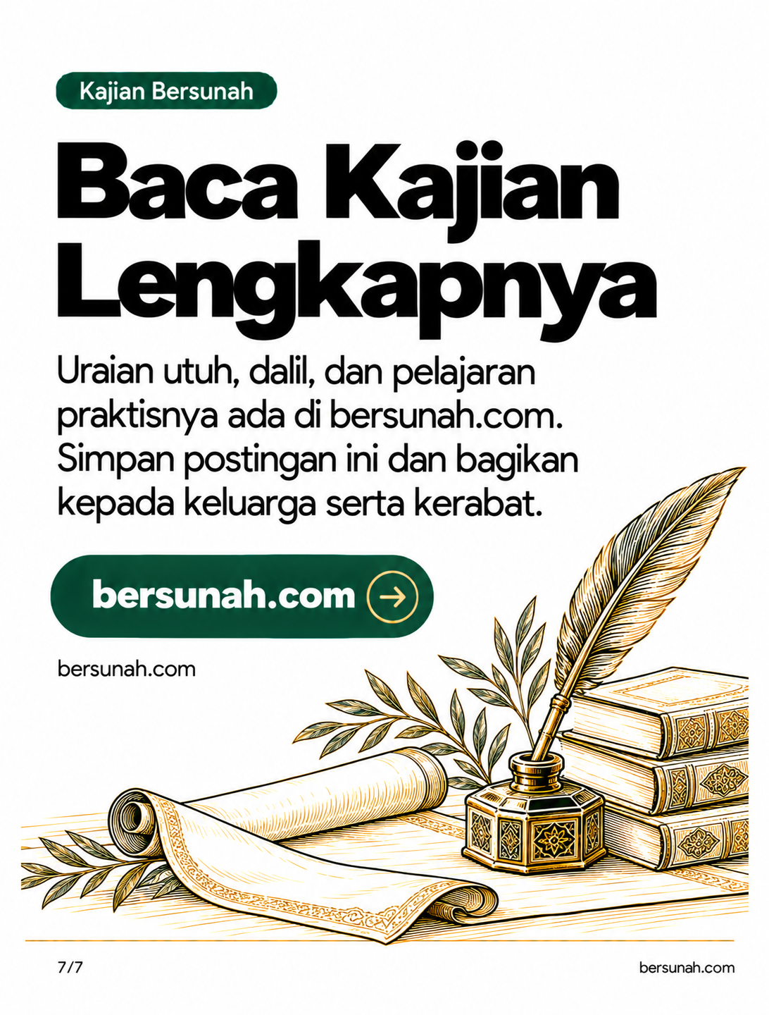 Carousel Mendampingi Orang Tua slide 7: Ajakan membaca kajian lengkap Mendampingi Orang Tua Menjemput Hidayah di bersunah.com